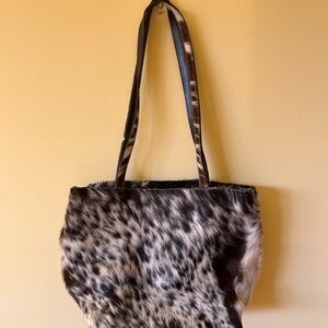 Cow Fur Print Tote Bag